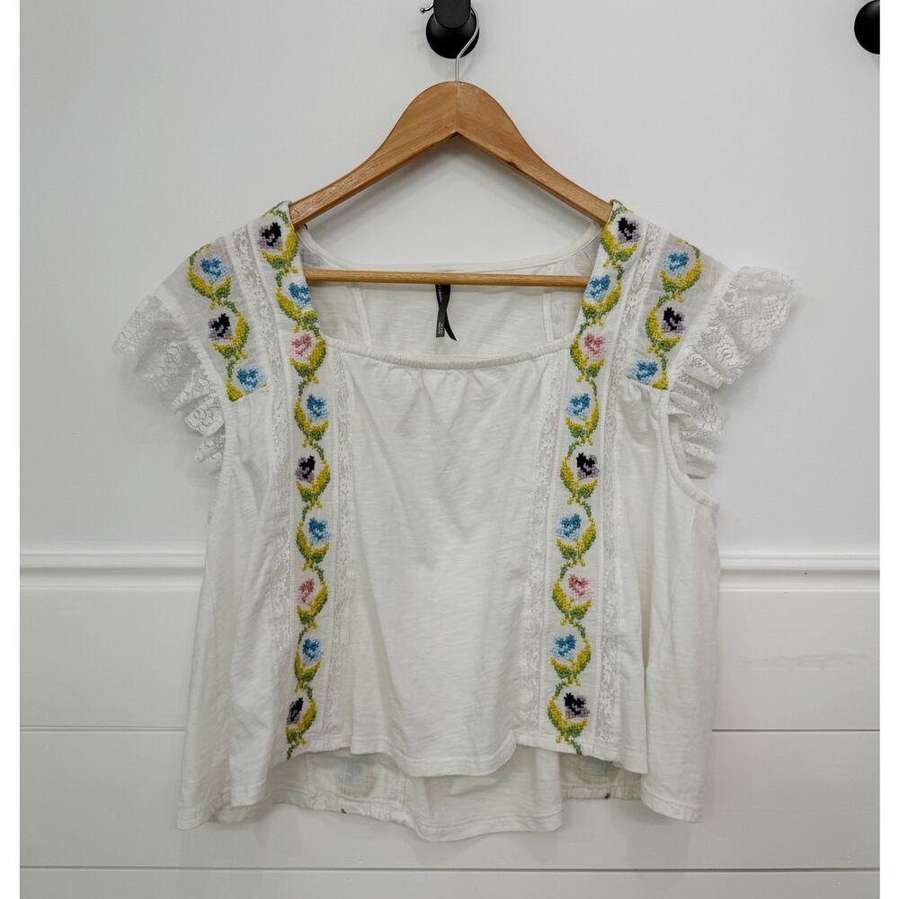 Women’s Anthropologie Cropped Swing Top Size M